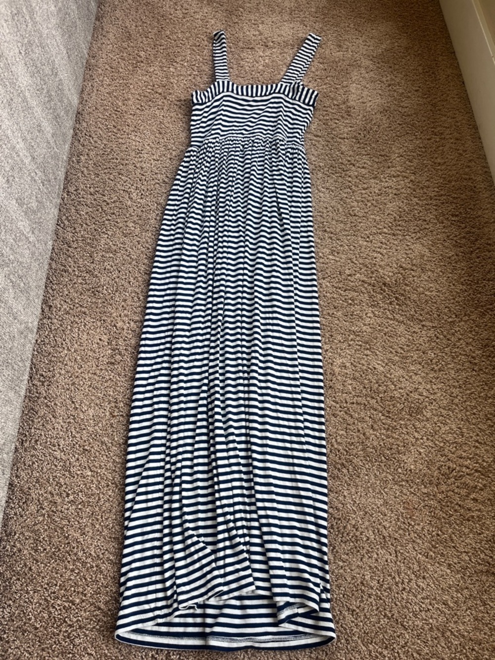 LOFT Black and White Striped Maxi Dress - Picture 6 of 6